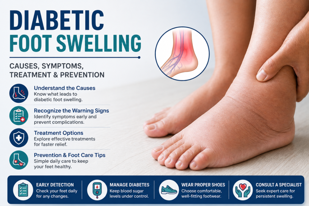 diabetic foot swelling and diabetic foot care
